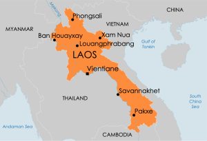 Lao map
